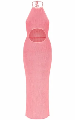 Two Tone Knit Extreme Cut Out Maxi Dress-PrettyLittleThing Clearance