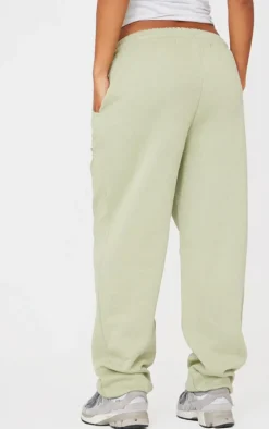Pistachio Chill Club Puff Print Drawstring Cuffed Sweatpants