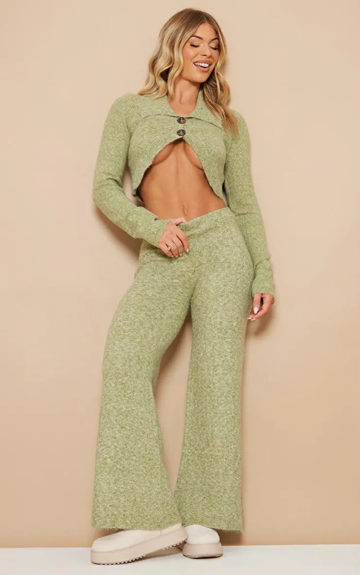 PrettyLittleThing Knitted Two Piece Sets*Luxe Knit Side Rib Pants