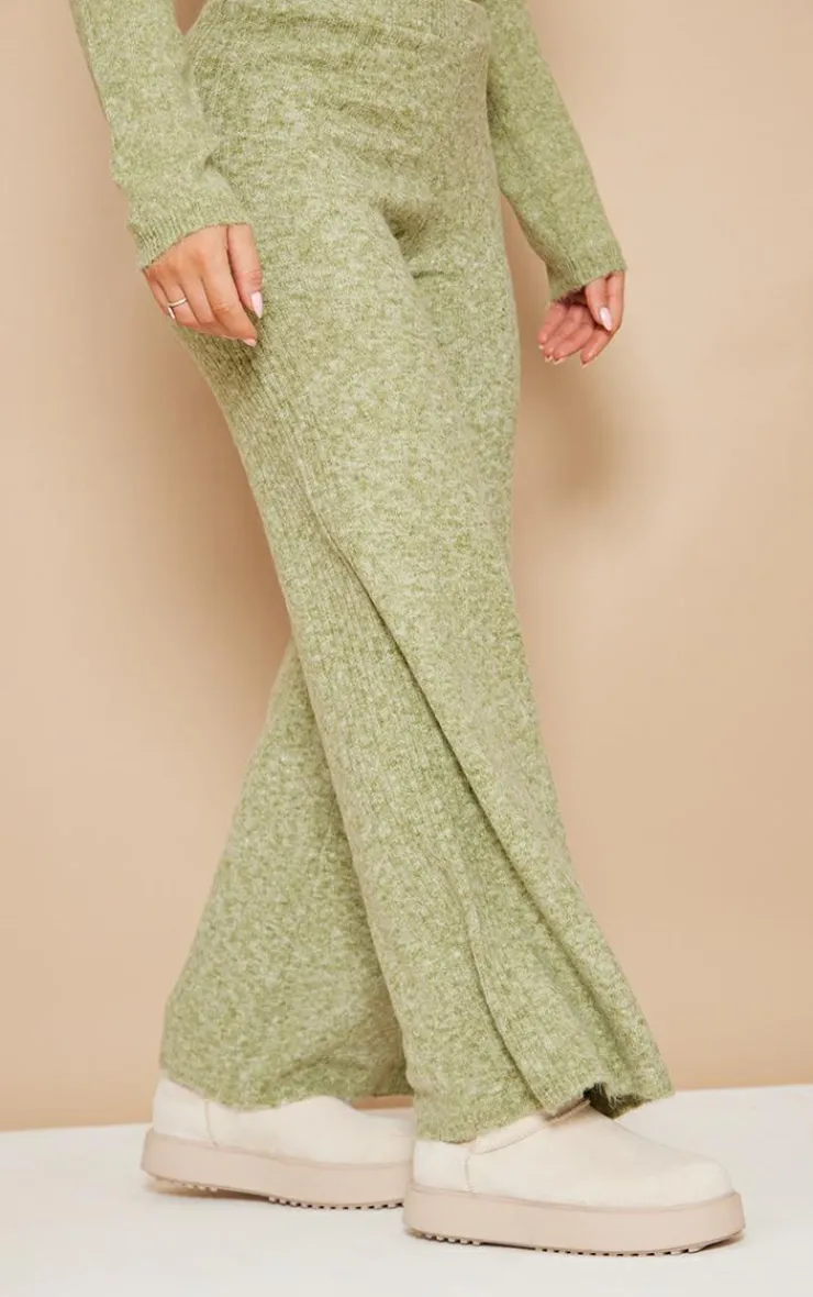 PrettyLittleThing Knitted Two Piece Sets*Luxe Knit Side Rib Pants
