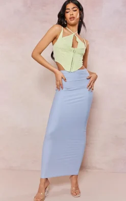PrettyLittleThing Corsets*Woven Hook And Eye Halter Neck Corset