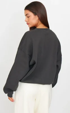 PrettyLittleThing Oversized Sweaters*Pitch Studio Archive Embroidered Oversized Sweatshirt