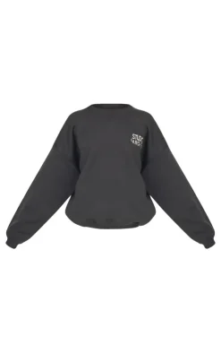 PrettyLittleThing Oversized Sweaters*Pitch Studio Archive Embroidered Oversized Sweatshirt