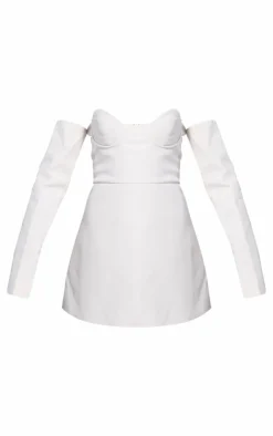 PLT Label Bust Detail Tailored A-line Mini Dress-PrettyLittleThing Hot