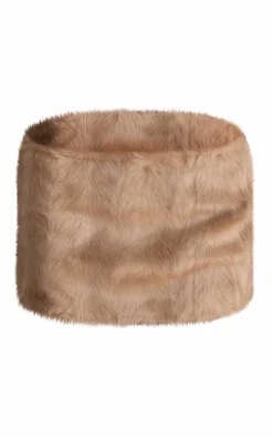PLT Label Faux Fur Low Rise Micro Mini Skirt-PrettyLittleThing Clearance