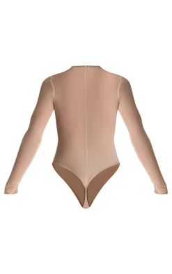 PLT Label Mesh Bodysuit-PrettyLittleThing Hot