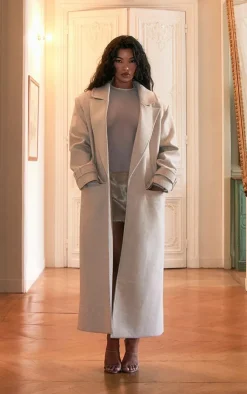 PrettyLittleThing Winter Coats & Jackets*PLT Label Wool Look Oversized Coat