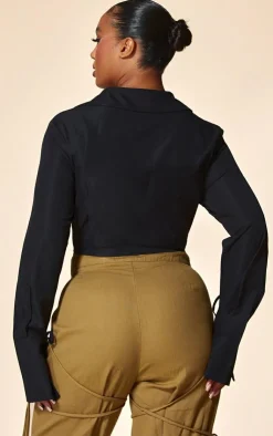 PrettyLittleThing Shirts*PLT Label Plus Asymmetric Hem Shirt