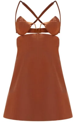 PLT Label Cut Out A Line Shift Dress-PrettyLittleThing New