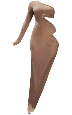 PLT Label One Sleeve Cut Out Maxi Dress-PrettyLittleThing New