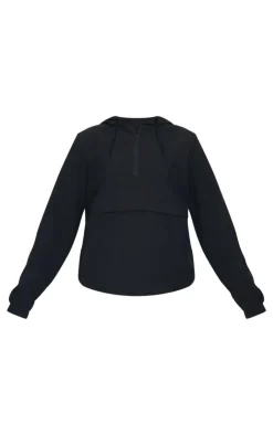 PrettyLittleThing Athletic Jackets*PLT RUN Ripstop Half Zip Cropped Running Jacket