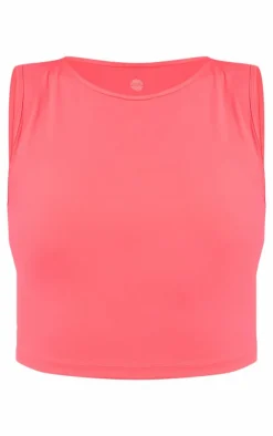 PrettyLittleThing Workout Tops*PLT RUN Sculpt Padded Basic Racer Neck Top