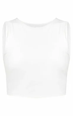 PrettyLittleThing Workout Tops*PLT RUN Sculpt Padded Basic Racer Neck Top