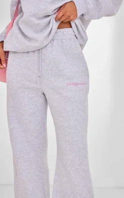 PrettyLittleThing Gym Wear*PLT SPORT Embroidered Drawstring Waist Wide Leg Sweatpants