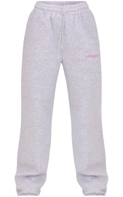 PrettyLittleThing Gym Wear*PLT SPORT Embroidered Drawstring Waist Wide Leg Sweatpants