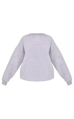 PrettyLittleThing Workout Tops*PLT SPORT Embroidered Oversized Sweatshirt