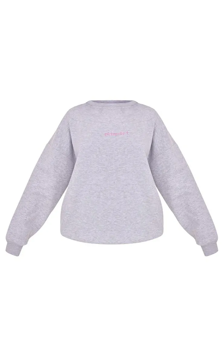 PrettyLittleThing Workout Tops*PLT SPORT Embroidered Oversized Sweatshirt