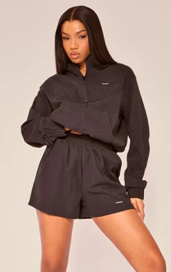 PrettyLittleThing Athletic Jackets*PLT SPORT Peached Half Zip Jacket