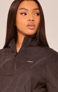 PrettyLittleThing Athletic Jackets*PLT SPORT Peached Half Zip Jacket