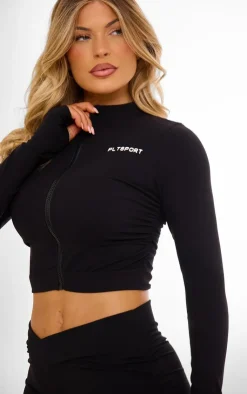 PrettyLittleThing Athletic Jackets*PLT SPORT Sculpt Side Ruched Sports Jacket