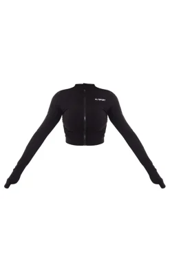 PrettyLittleThing Athletic Jackets*PLT SPORT Sculpt Side Ruched Sports Jacket