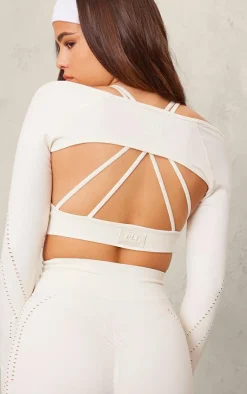 PrettyLittleThing Workout Tops*PLT SPORT Bone Seamless Laser Cut Yoga Shrug