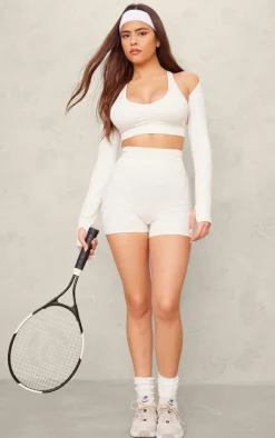 PrettyLittleThing Workout Tops*PLT SPORT Bone Seamless Laser Cut Yoga Shrug
