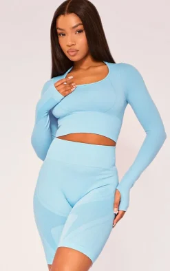 PrettyLittleThing Gym Shorts*PLT SPORT Seamless Contrast Detail Shorts