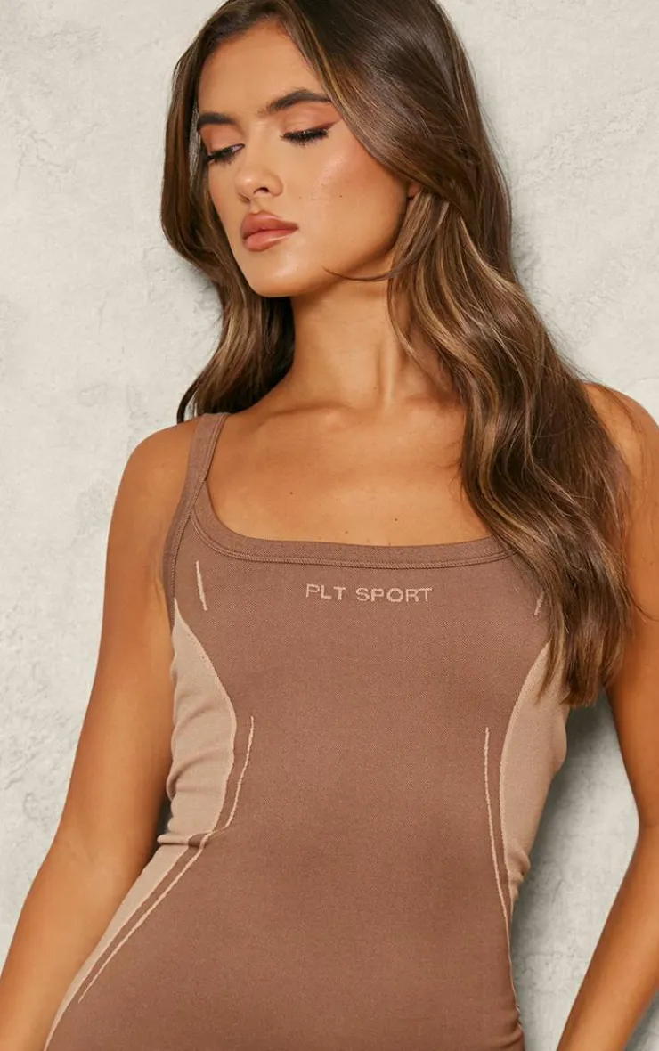 PrettyLittleThing Seamless Gym Wear*PLT SPORT Jacquard Seamless Unitard