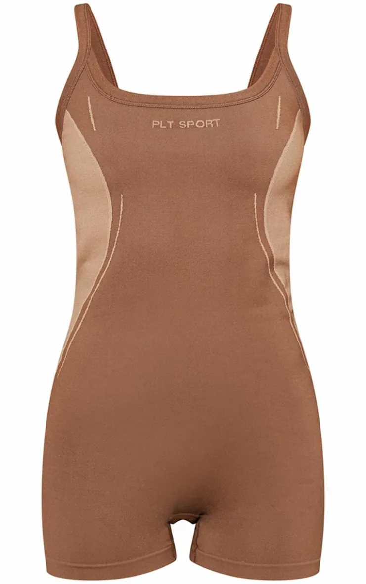 PrettyLittleThing Seamless Gym Wear*PLT SPORT Jacquard Seamless Unitard