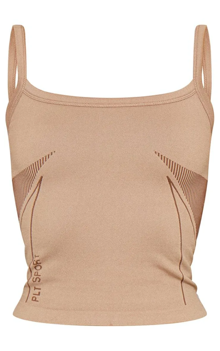 PrettyLittleThing Workout Tops*PLT SPORT Jacquard Seamless Gym Vest
