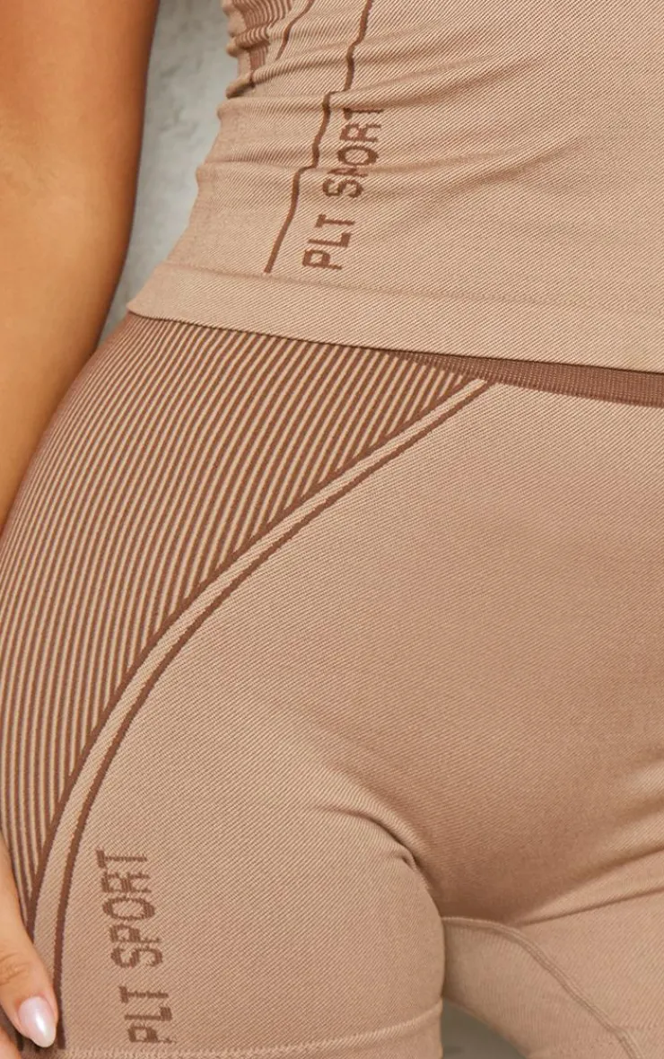 PrettyLittleThing Gym Shorts*PLT SPORT Jacquard Seamless Booty Shorts