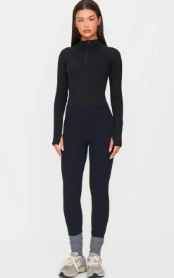 PrettyLittleThing Workout Tops*PLT SPORT Sculpt Quarter Zip Gym Top