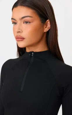 PrettyLittleThing Workout Tops*PLT SPORT Sculpt Quarter Zip Gym Top