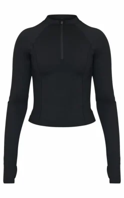 PrettyLittleThing Workout Tops*PLT SPORT Sculpt Quarter Zip Gym Top