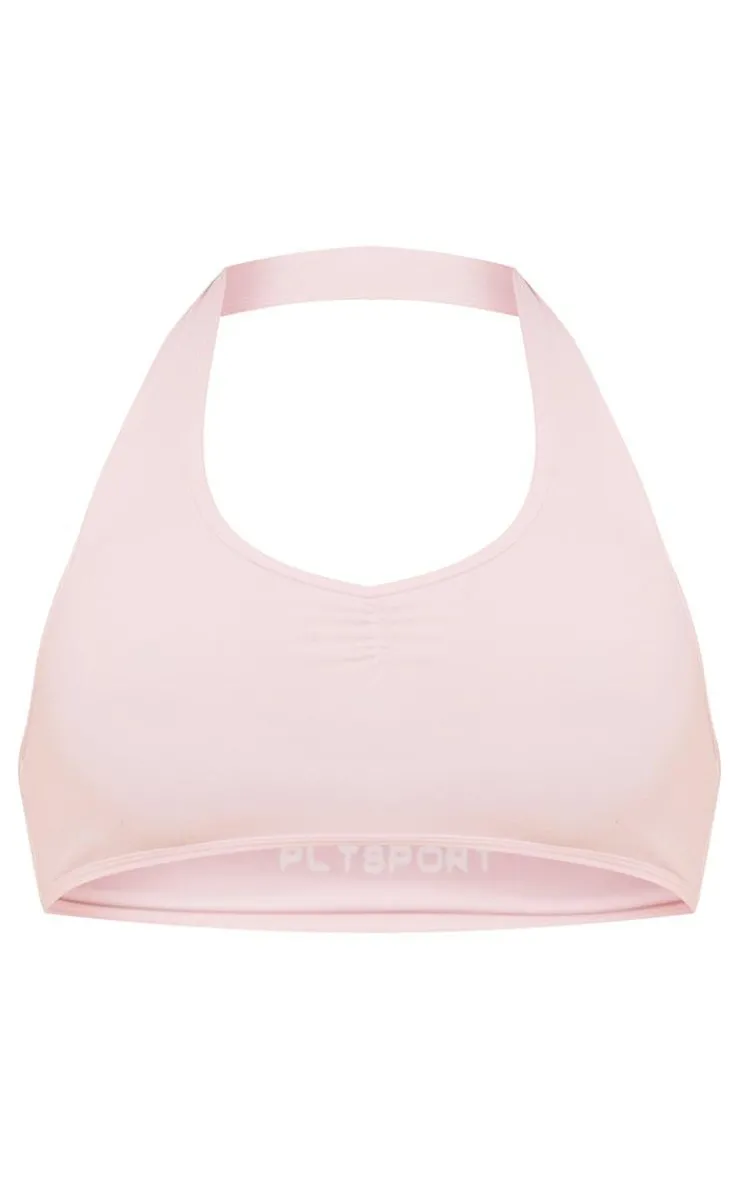PrettyLittleThing Sports Bras*PLT SPORT Sculpt Halter Neck Cross Back Sports Bra