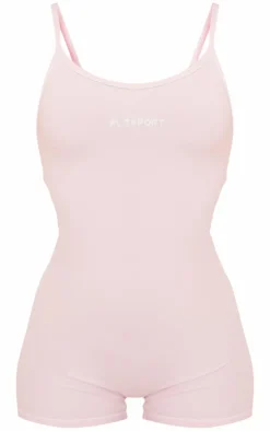PrettyLittleThing Unitards*PLT SPORT Sculpt V Neck Contrast Binding Unitard