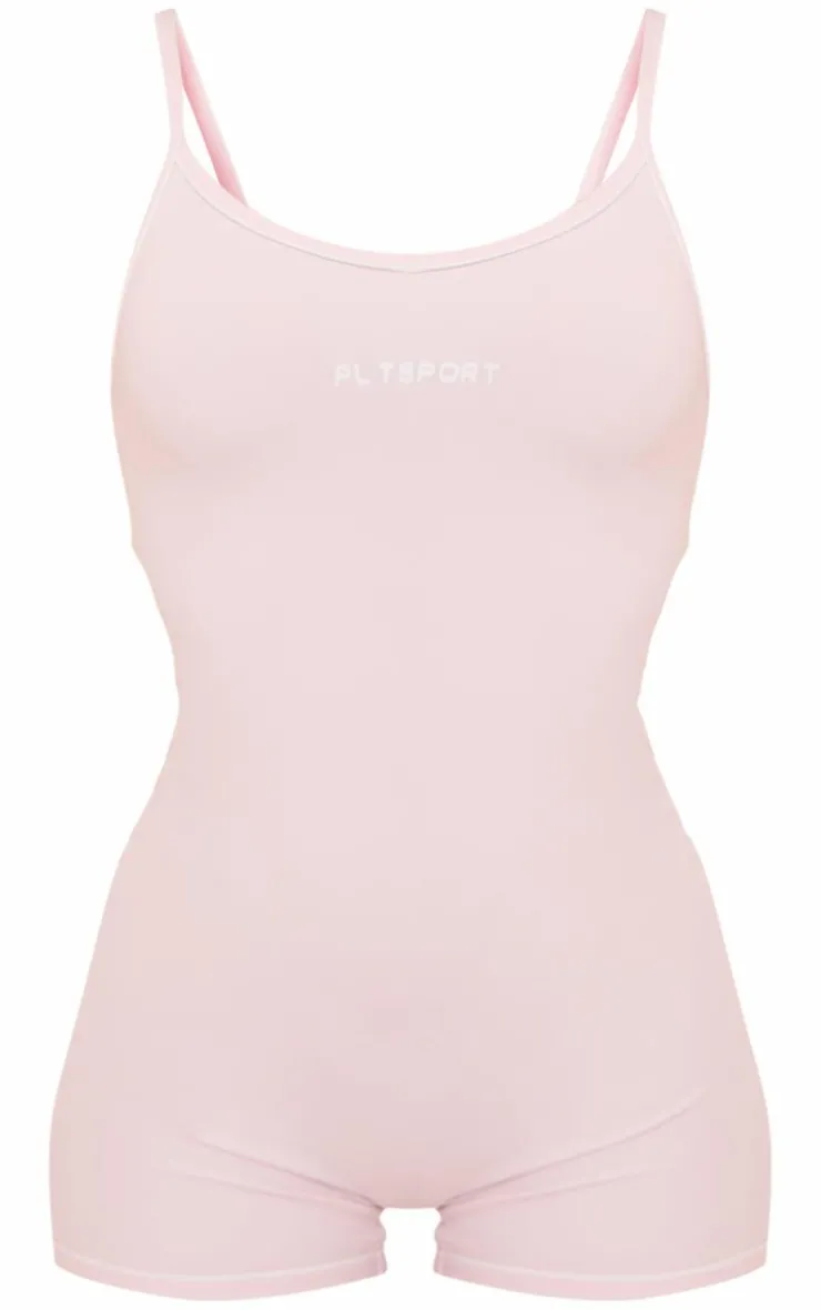 PrettyLittleThing Unitards*PLT SPORT Sculpt V Neck Contrast Binding Unitard