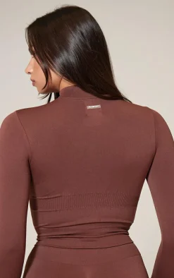PrettyLittleThing Athletic Jackets*PLT SPORT Seamless Bust Panel Zip Up Jacket