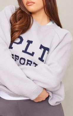 PrettyLittleThing Workout Tops*PLT SPORT Knitted Sweatshirt