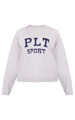 PrettyLittleThing Workout Tops*PLT SPORT Knitted Sweatshirt