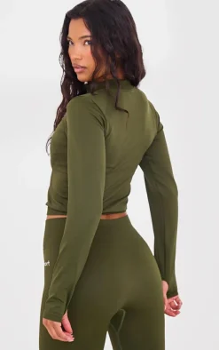 PrettyLittleThing Athletic Jackets*PLT SPORT Seamless Ribbed Detail Zip Up Sports Jacket