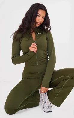 PrettyLittleThing Athletic Jackets*PLT SPORT Seamless Ribbed Detail Zip Up Sports Jacket