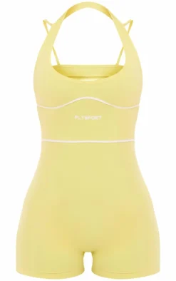 PrettyLittleThing Gym Wear*PLT SPORT Sculpt Halter Neck Strappy Back Unitard