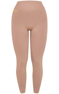PrettyLittleThing Seamless Gym Wear*PLT SPORT Seamless Contrast Branding High Waist Leggings