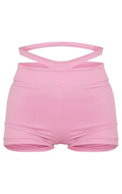 PrettyLittleThing Sports Bras*PLT SPORT Mauve Sculpt Cross Waist Booty Shorts