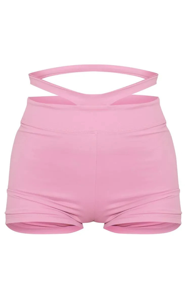 PrettyLittleThing Sports Bras*PLT SPORT Mauve Sculpt Cross Waist Booty Shorts