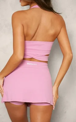 PrettyLittleThing Seamless Gym Wear*PLT SPORT Mauve Sculpt Mini Tennis Skirt