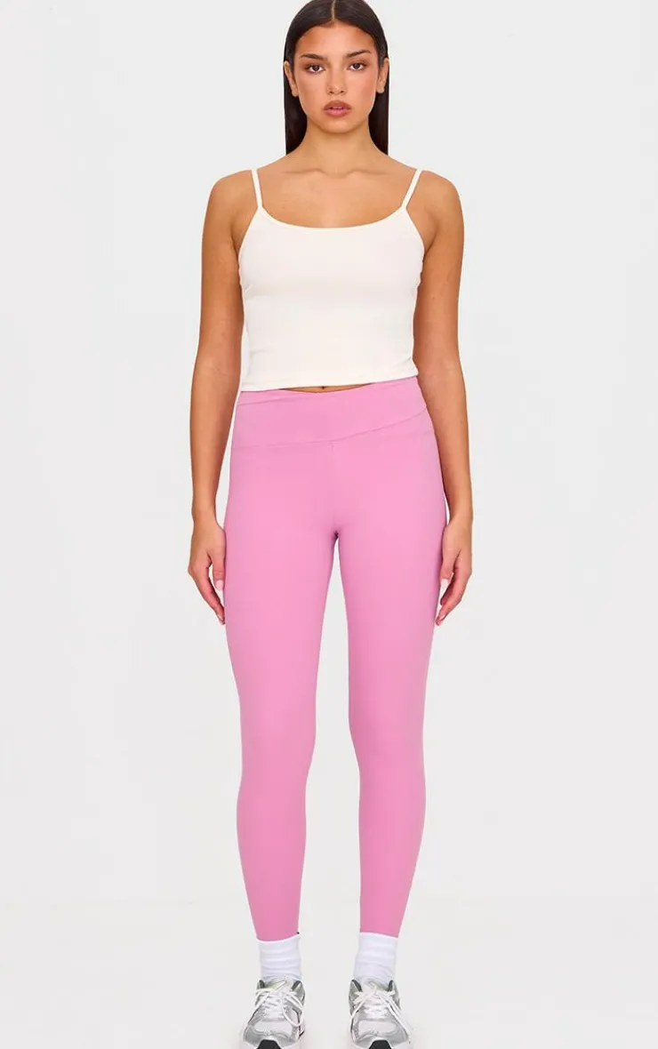 PrettyLittleThing Gym Leggings*PLT SPORT Mauve Sculpt Wrap Waist Leggings