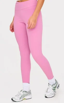 PrettyLittleThing Gym Leggings*PLT SPORT Mauve Sculpt Wrap Waist Leggings